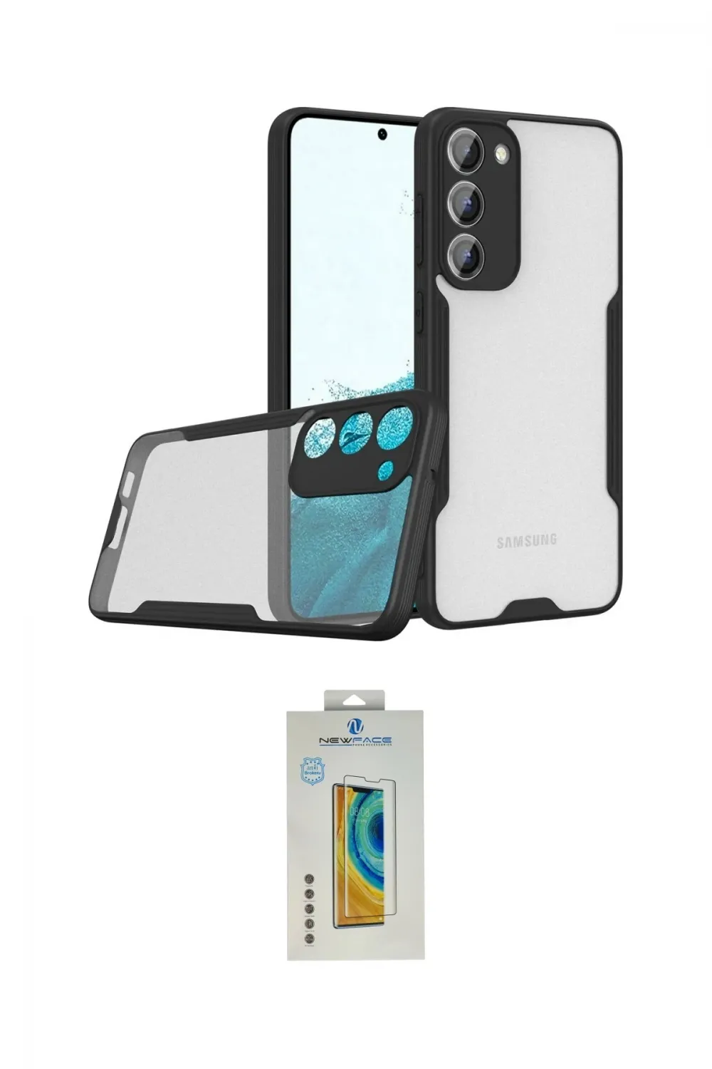 ieg™ Galaxy S23 Plus Kılıf Atlas Asil Serisi - Şeffaf Polymer Nano Ekran Koruyucu