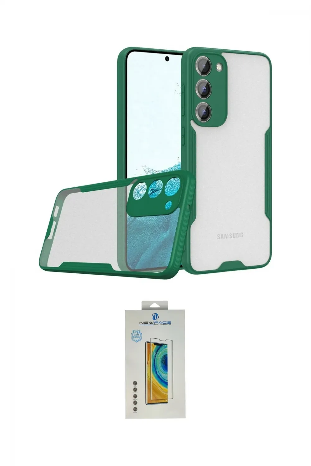 ieg™ Galaxy S23 Plus Kılıf Atlas Asil Serisi - Şeffaf Polymer Nano Ekran Koruyucu