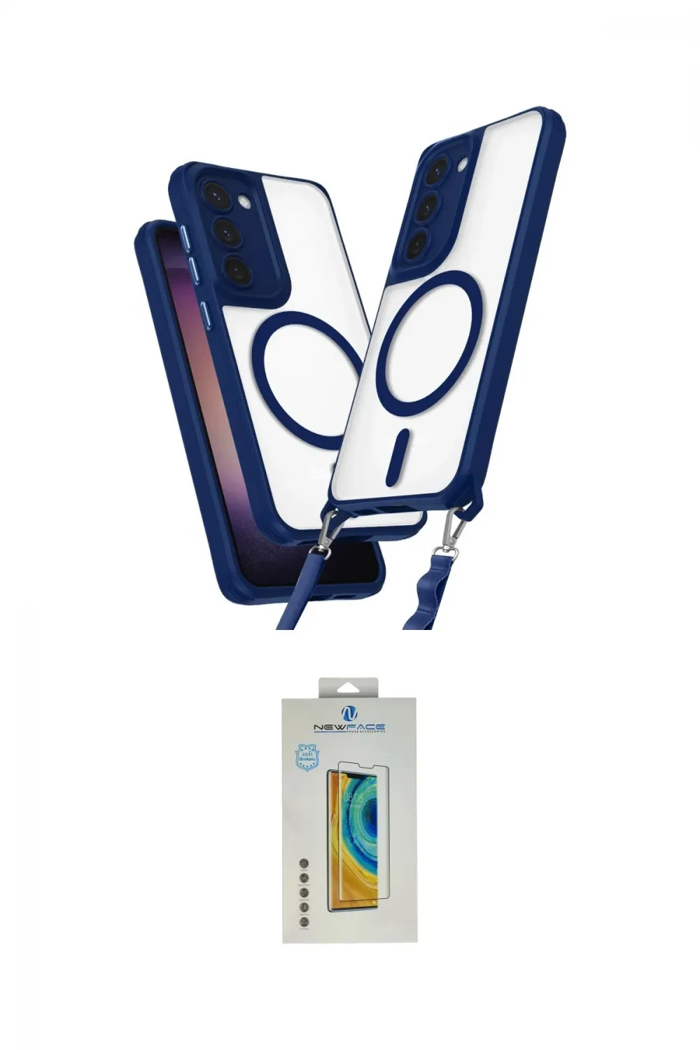 ieg™ Galaxy S23 Plus Kılıf Atlas Doku Koleksiyonu - Şeffaf Polymer Nano Ekran Koruyucu