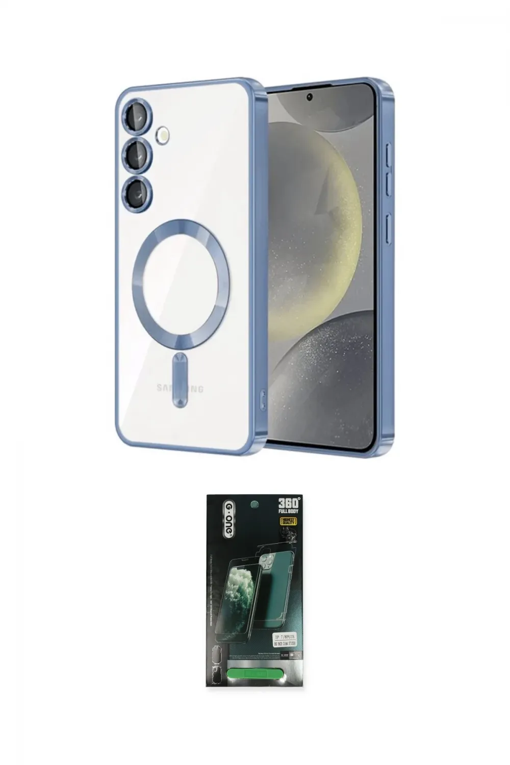 ieg™ Galaxy S23 Plus Kılıf Nova Işık Özel Seri - Şeffaf 360 Full Body Arka Koruyucu