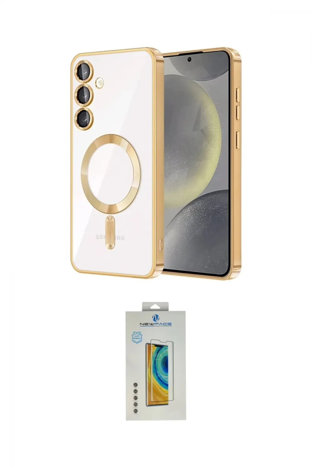 ieg™ Galaxy S23 Plus Kılıf Nova Işık Özel Seri - Şeffaf Polymer Nano Ekran Koruyucu