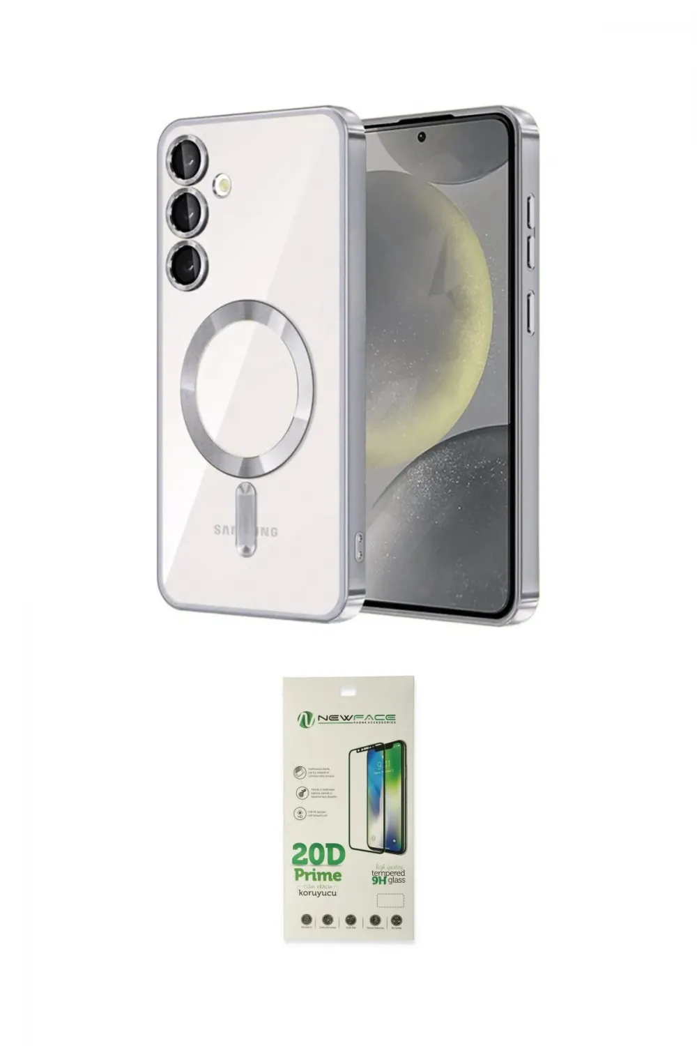 ieg™ Galaxy S23 Plus Kılıf Nova Işık Özel Seri - Siyah 20D Premium Cam Ekran Koruyucu