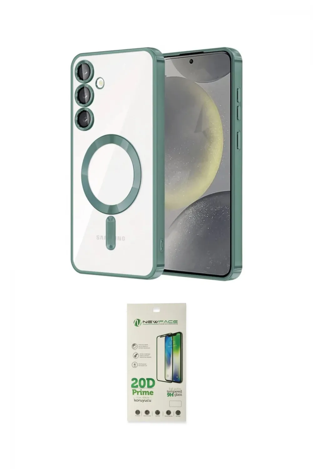 ieg™ Galaxy S23 Plus Kılıf Nova Işık Özel Seri - Siyah 20D Premium Cam Ekran Koruyucu