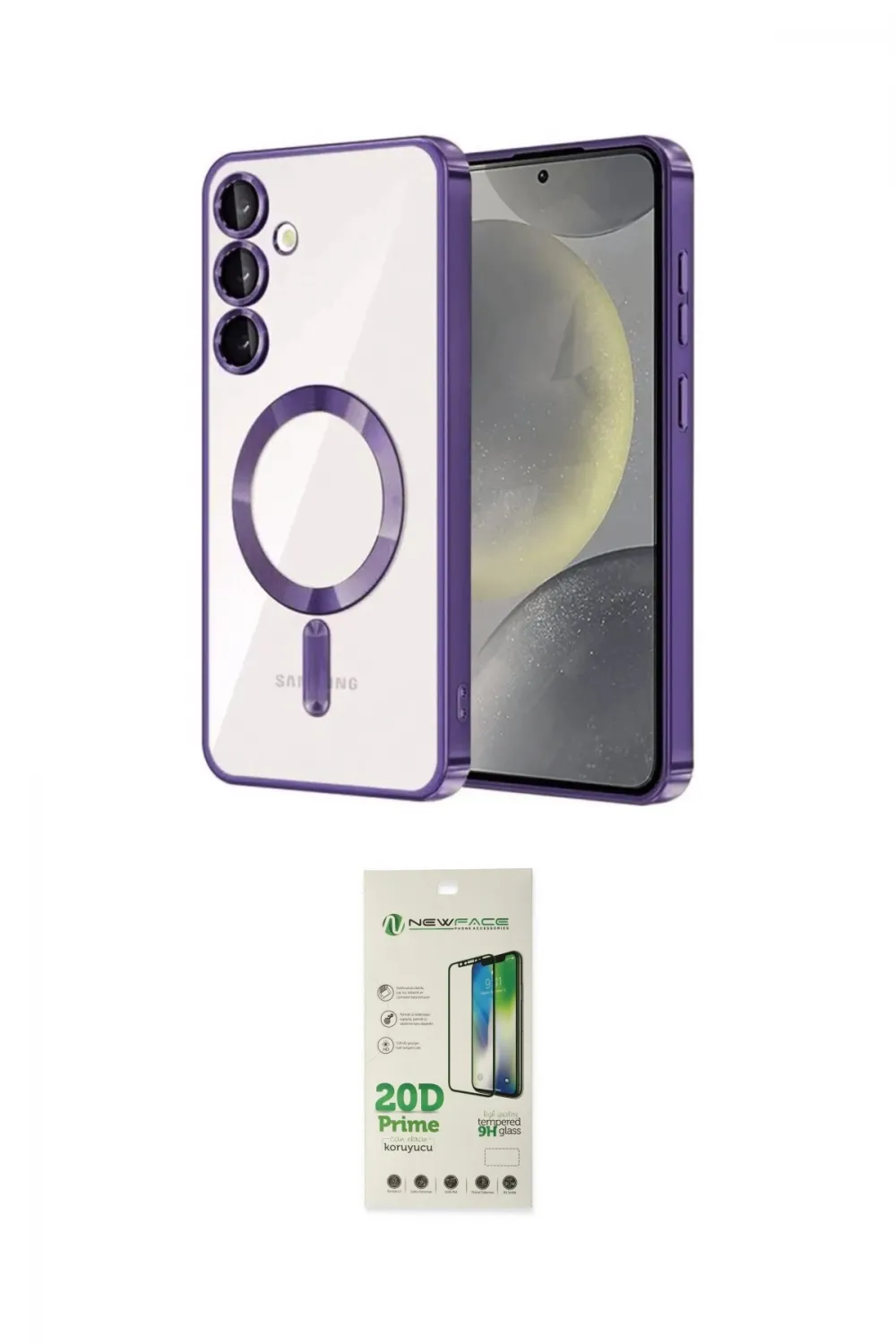 ieg™ Galaxy S23 Plus Kılıf Nova Işık Özel Seri - Siyah 20D Premium Cam Ekran Koruyucu