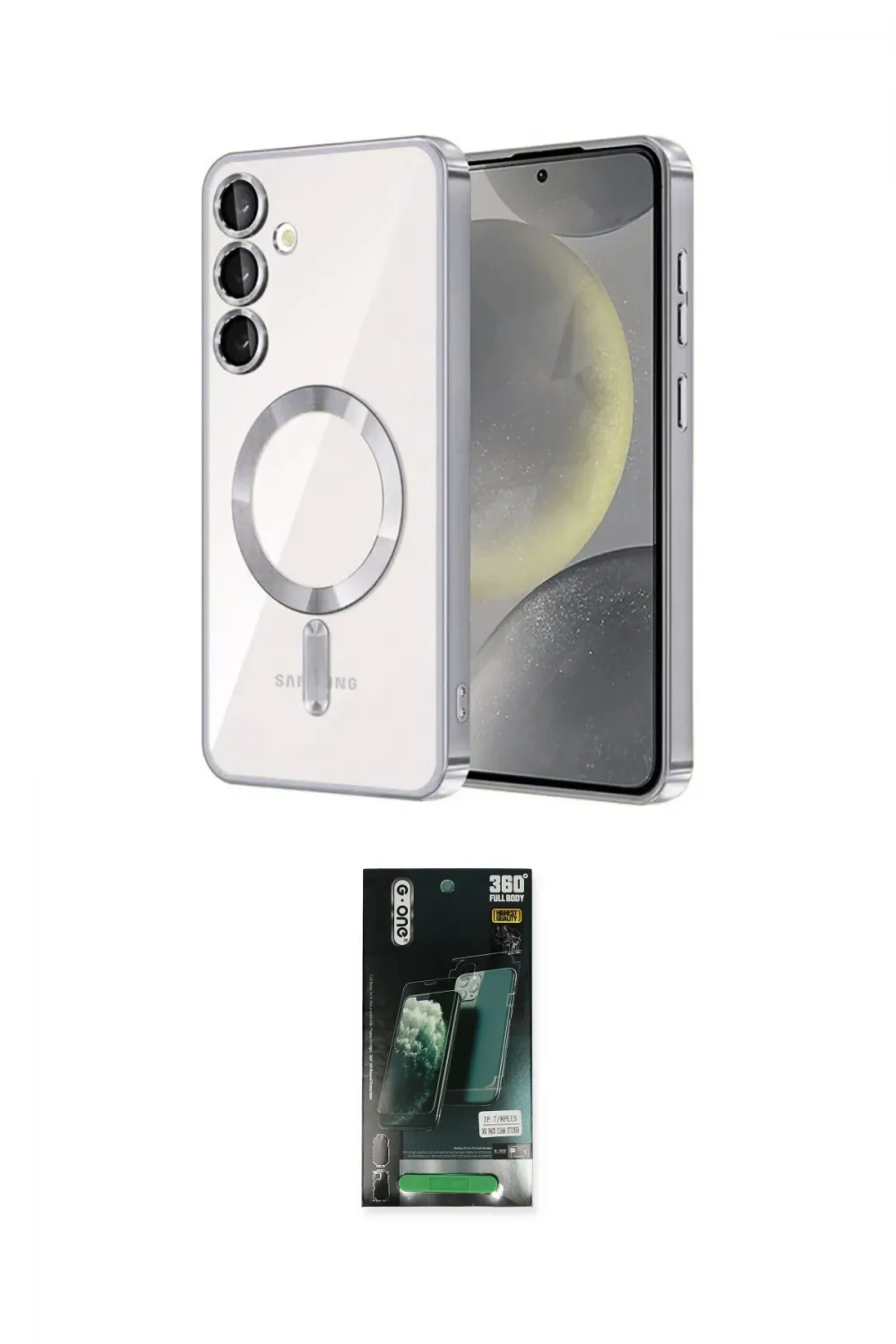 ieg™ Galaxy S23 Plus Kılıf Nova Işık Özel Seri - Siyah 360 Mat Full Body Arka Koruyucu