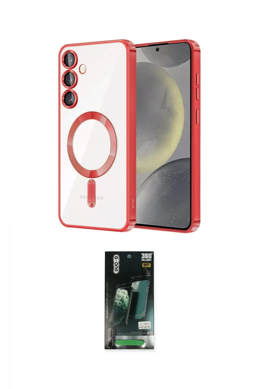 ieg™ Galaxy S23 Plus Kılıf Nova Işık Özel Seri - Siyah 360 Mat Full Body Arka Koruyucu