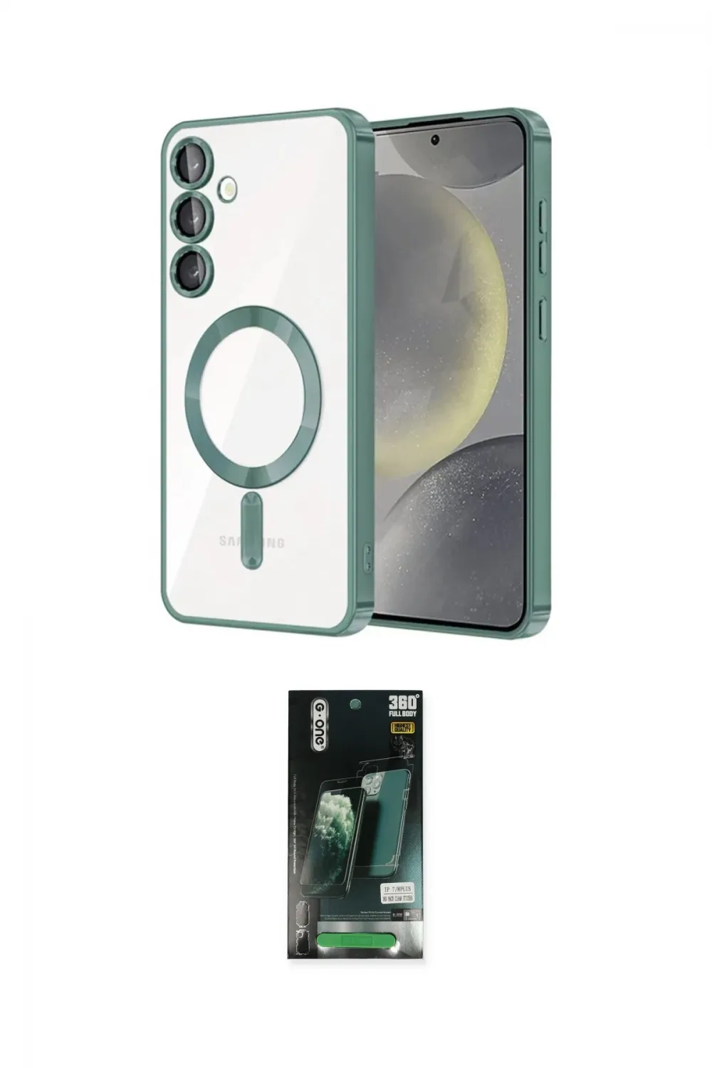 ieg™ Galaxy S23 Plus Kılıf Nova Işık Özel Seri - Siyah 360 Mat Full Body Arka Koruyucu