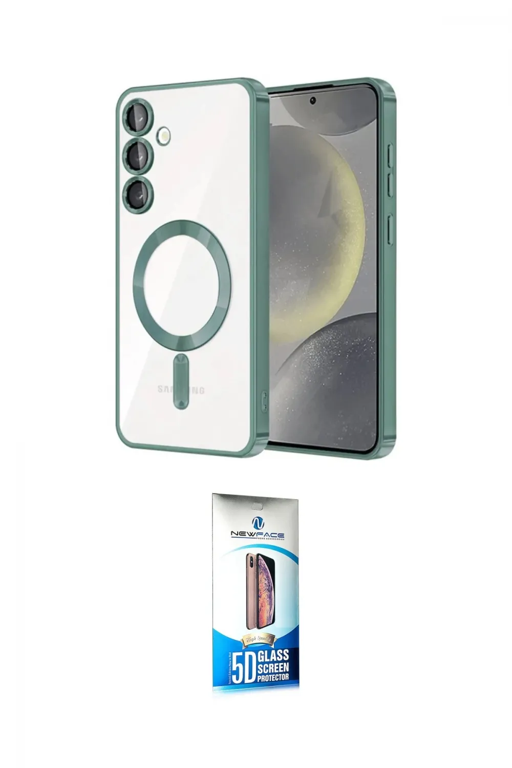 ieg™ Galaxy S23 Plus Kılıf Nova Işık Özel Seri - Siyah 5D Eko Cam Ekran Koruyucu