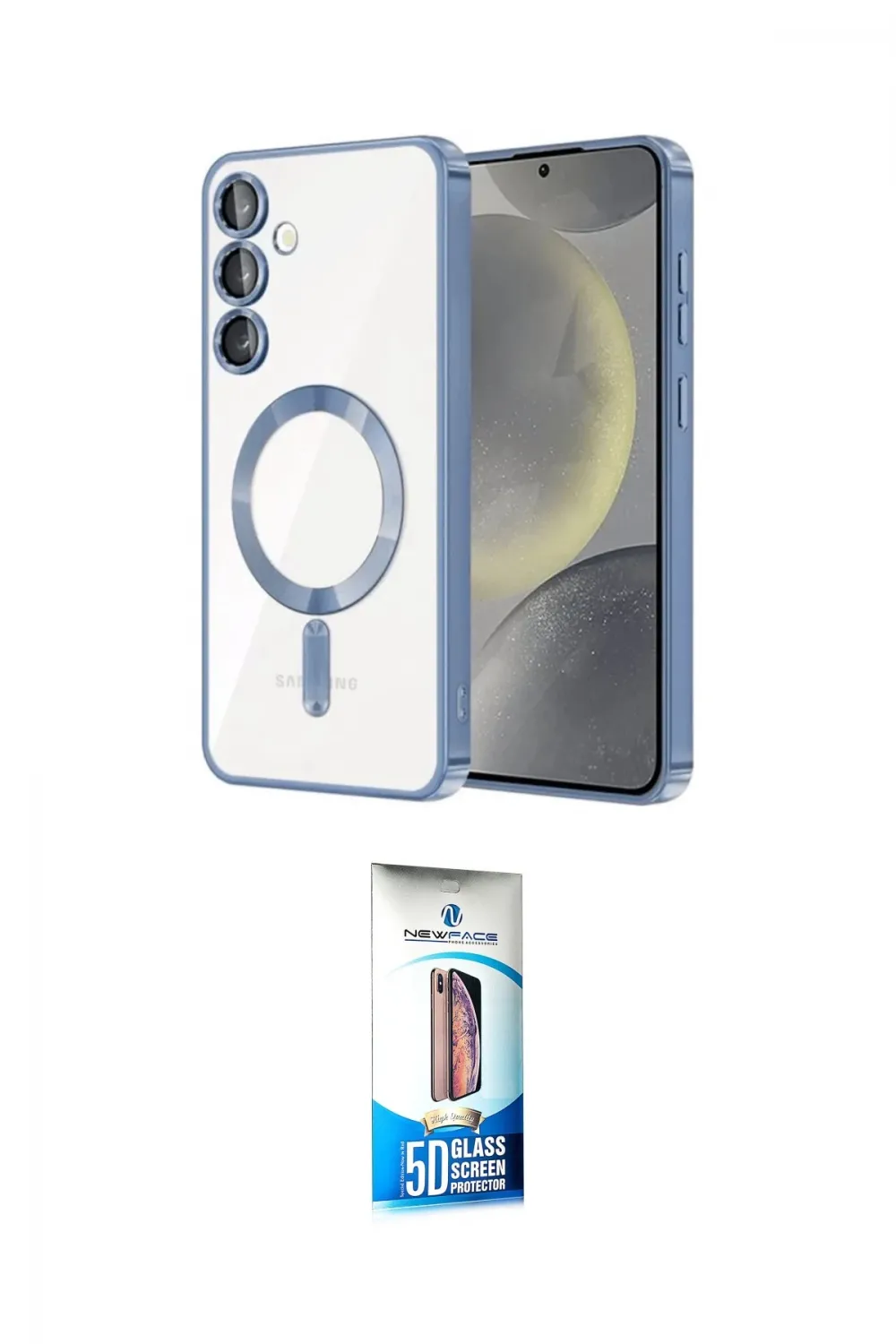 ieg™ Galaxy S23 Plus Kılıf Nova Işık Özel Seri - Siyah 5D Eko Cam Ekran Koruyucu