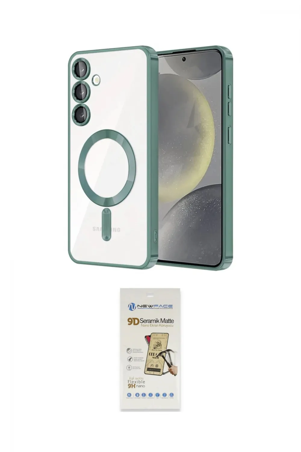 ieg™ Galaxy S23 Plus Kılıf Nova Işık Özel Seri - Siyah Mat Seramik Nano Ekran Koruyucu
