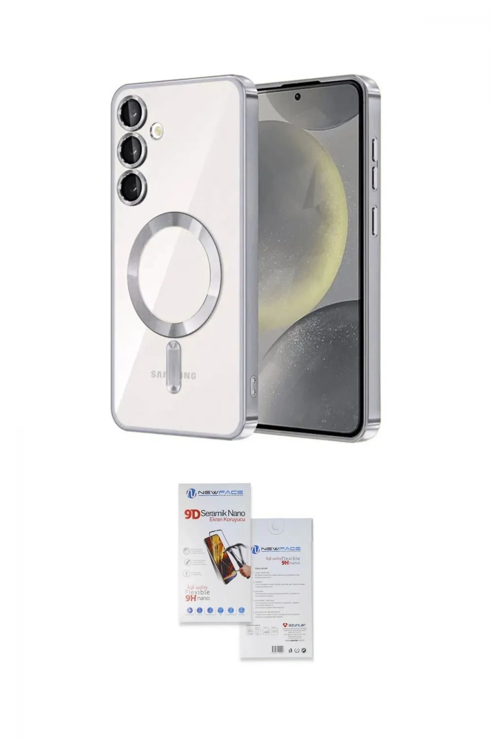 ieg™ Galaxy S23 Plus Kılıf Nova Işık Özel Seri - Siyah Seramik Nano Ekran Koruyucu