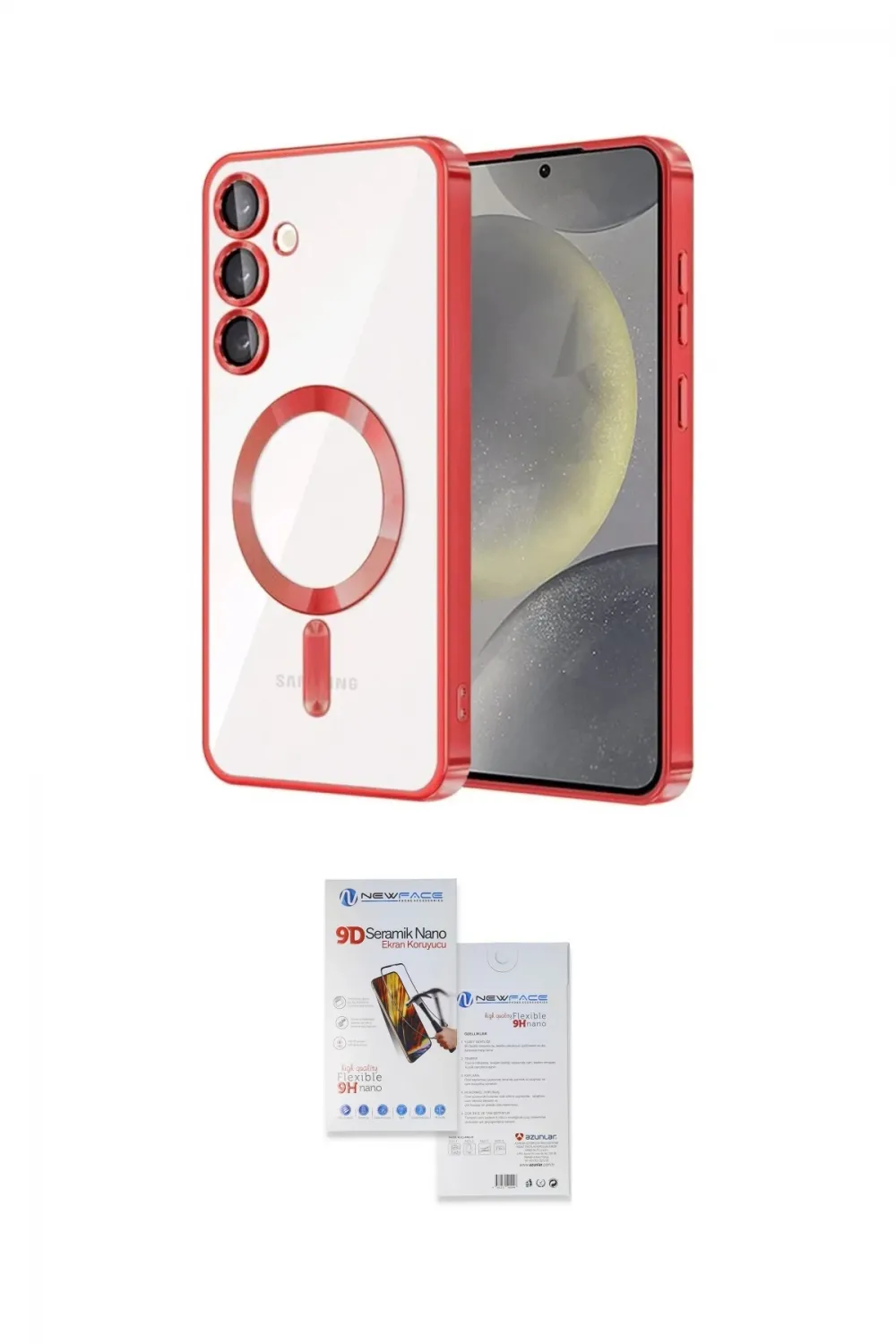 ieg™ Galaxy S23 Plus Kılıf Nova Işık Özel Seri - Siyah Seramik Nano Ekran Koruyucu