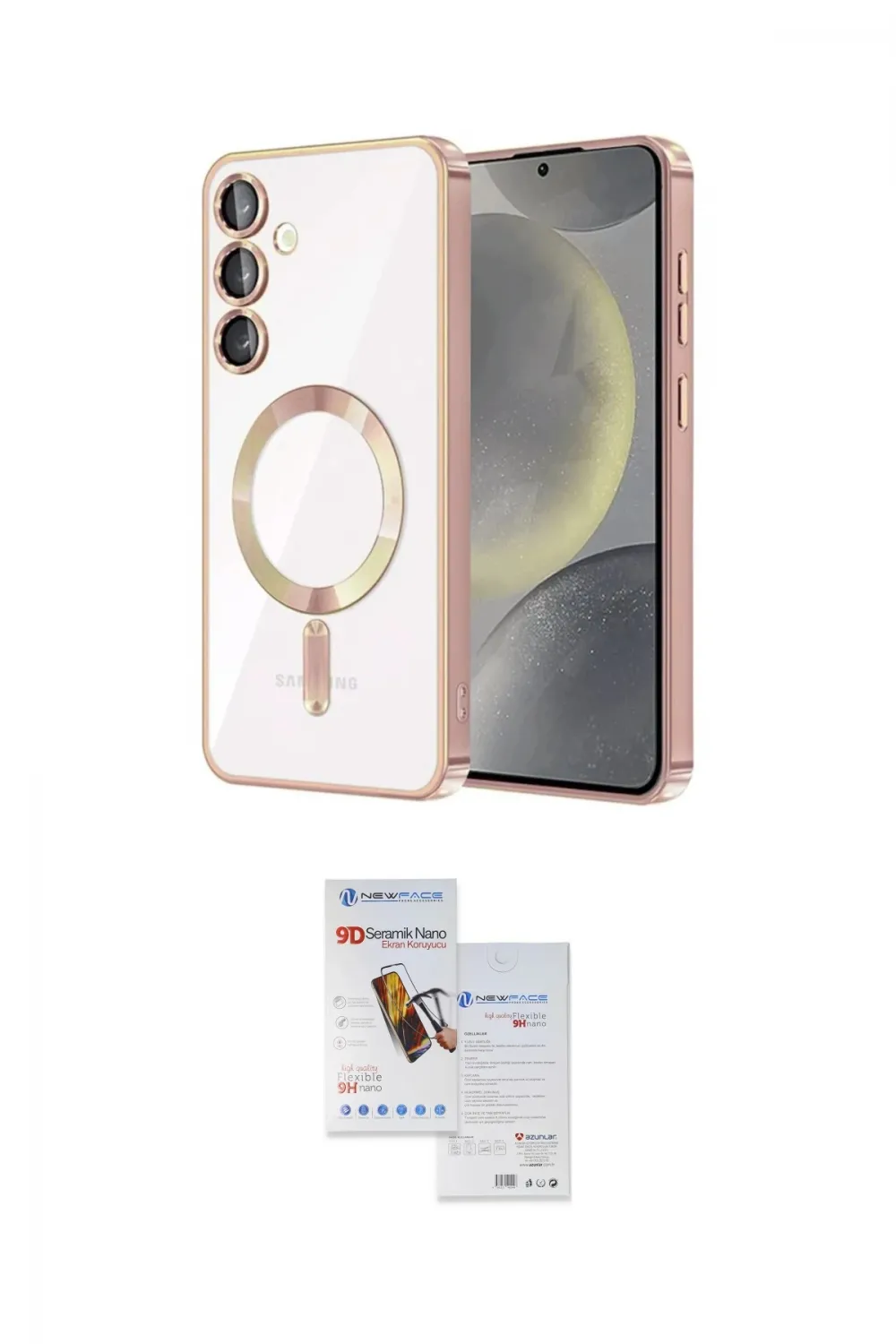 ieg™ Galaxy S23 Plus Kılıf Nova Işık Özel Seri - Siyah Seramik Nano Ekran Koruyucu