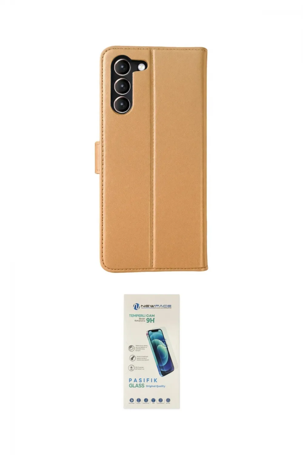 ieg™ Galaxy S23 Plus Kılıf Siluet Işık Serisi - Şeffaf Pasifik Cam Ekran Koruyucu