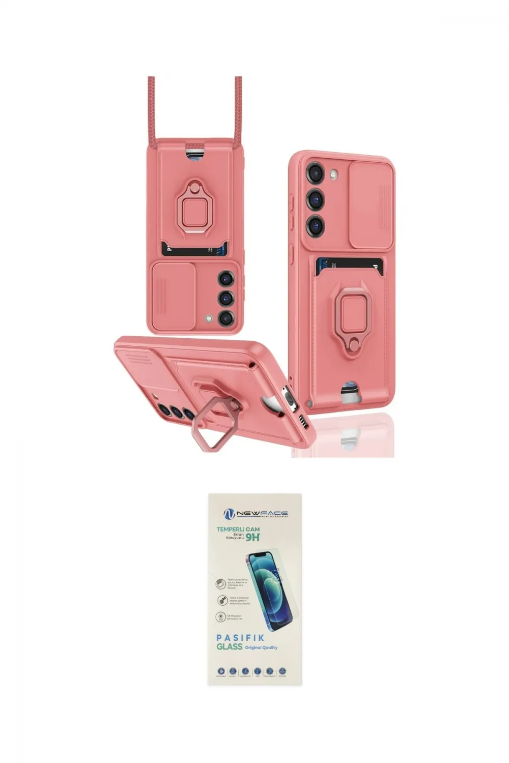 ieg™ Galaxy S23 Plus Kılıf Vadi Form Prime - Şeffaf Pasifik Cam Ekran Koruyucu