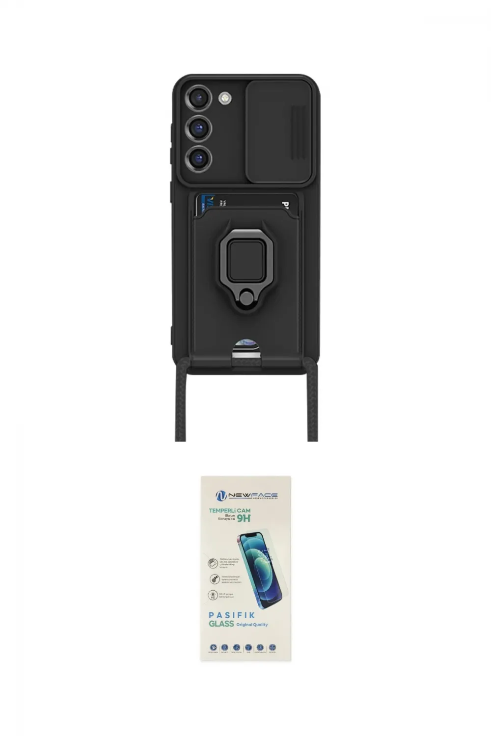 ieg™ Galaxy S23 Plus Kılıf Vadi Form Prime - Şeffaf Pasifik Cam Ekran Koruyucu