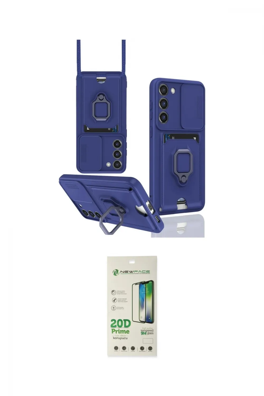 ieg™ Galaxy S23 Plus Kılıf Vadi Form Prime - Siyah 20D Premium Cam Ekran Koruyucu