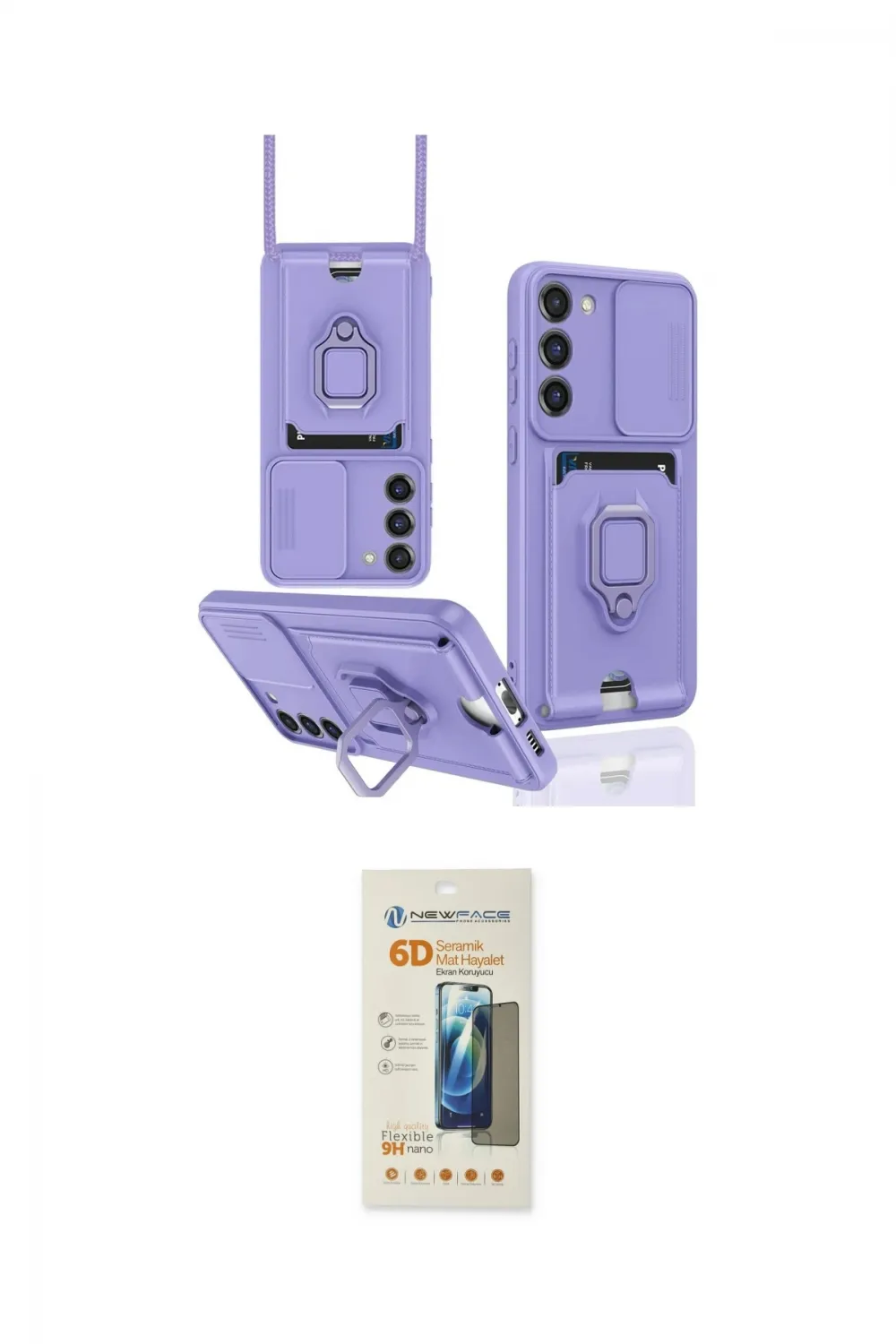 ieg™ Galaxy S23 Plus Kılıf Vadi Form Prime - Siyah 6D Mat Seramik Hayalet Nano Ekran Koruyucu