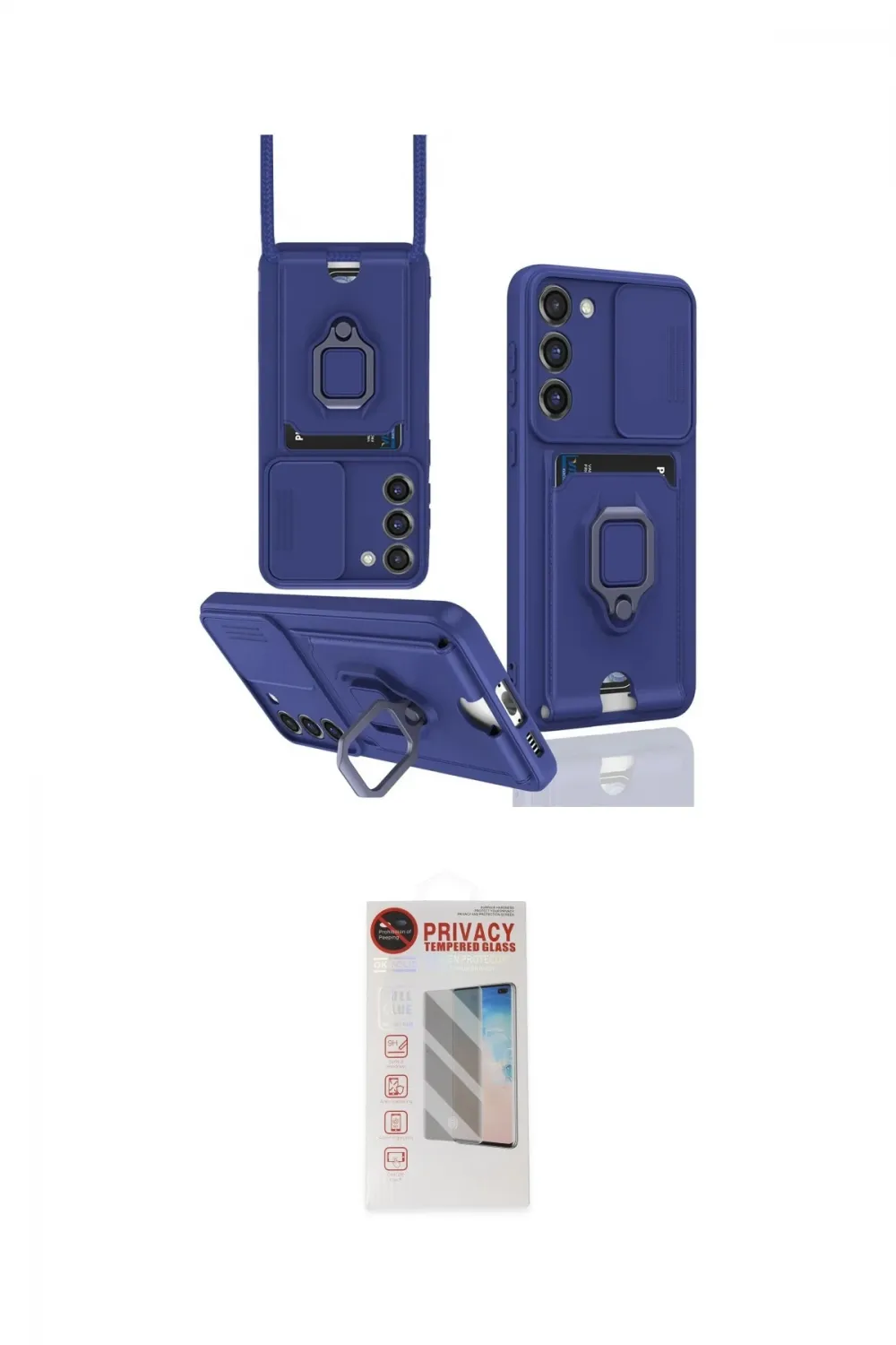 ieg™ Galaxy S23 Plus Kılıf Vadi Form Prime - Siyah Hayalet Edge Cam Ekran Koruyucu