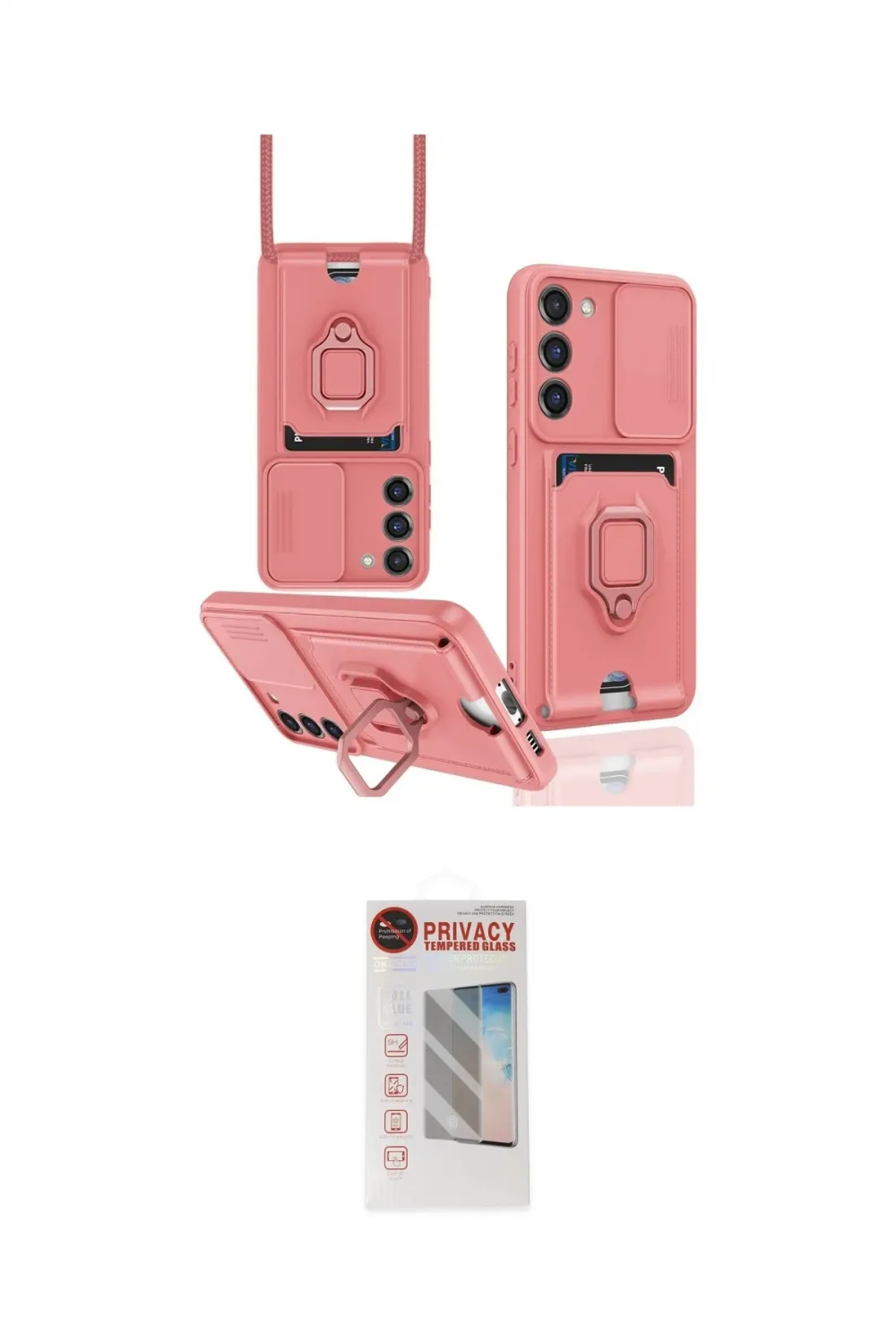 ieg™ Galaxy S23 Plus Kılıf Vadi Form Prime - Siyah Hayalet Edge Cam Ekran Koruyucu