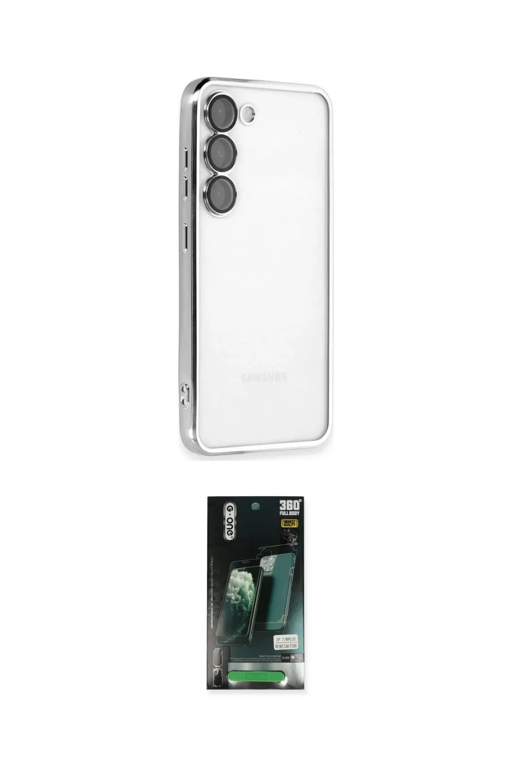 ieg™ Galaxy S23 Plus Kılıf Vadi Minimal - Şeffaf 360 Full Body Arka Koruyucu