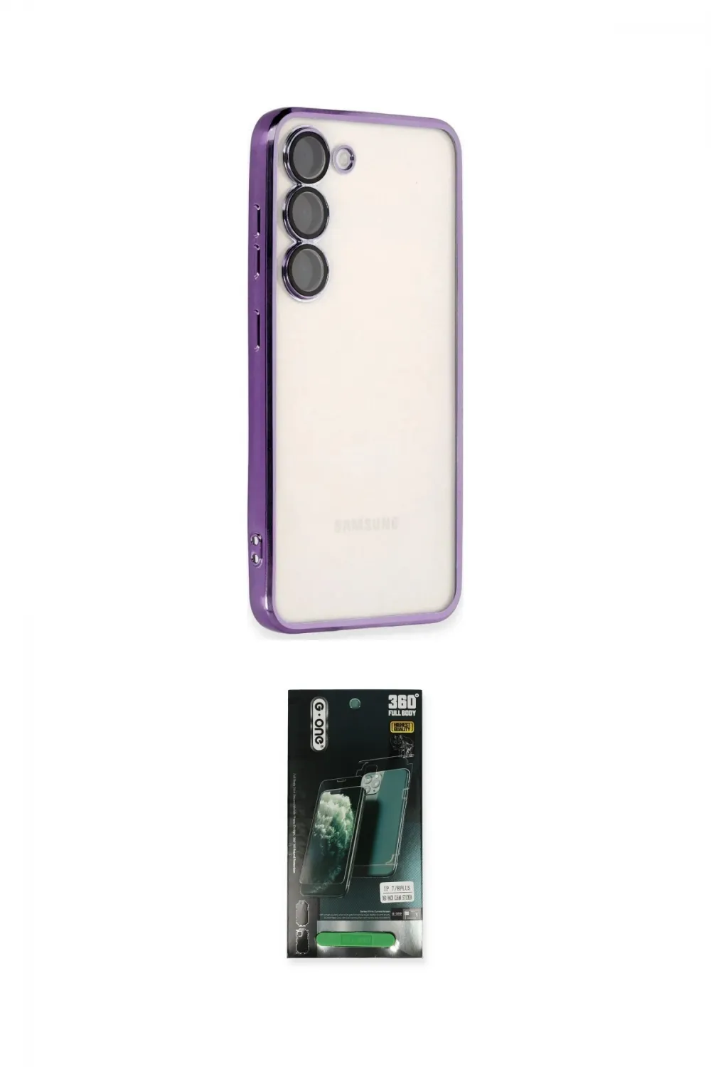 ieg™ Galaxy S23 Plus Kılıf Vadi Minimal - Şeffaf 360 Full Body Arka Koruyucu