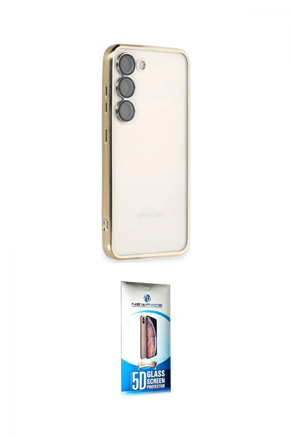 ieg™ Galaxy S23 Plus Kılıf Vadi Minimal - Siyah 5D Eko Cam Ekran Koruyucu