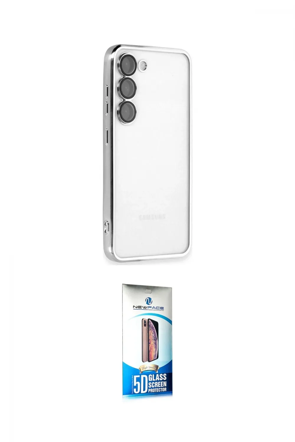 ieg™ Galaxy S23 Plus Kılıf Vadi Minimal - Siyah 5D Eko Cam Ekran Koruyucu