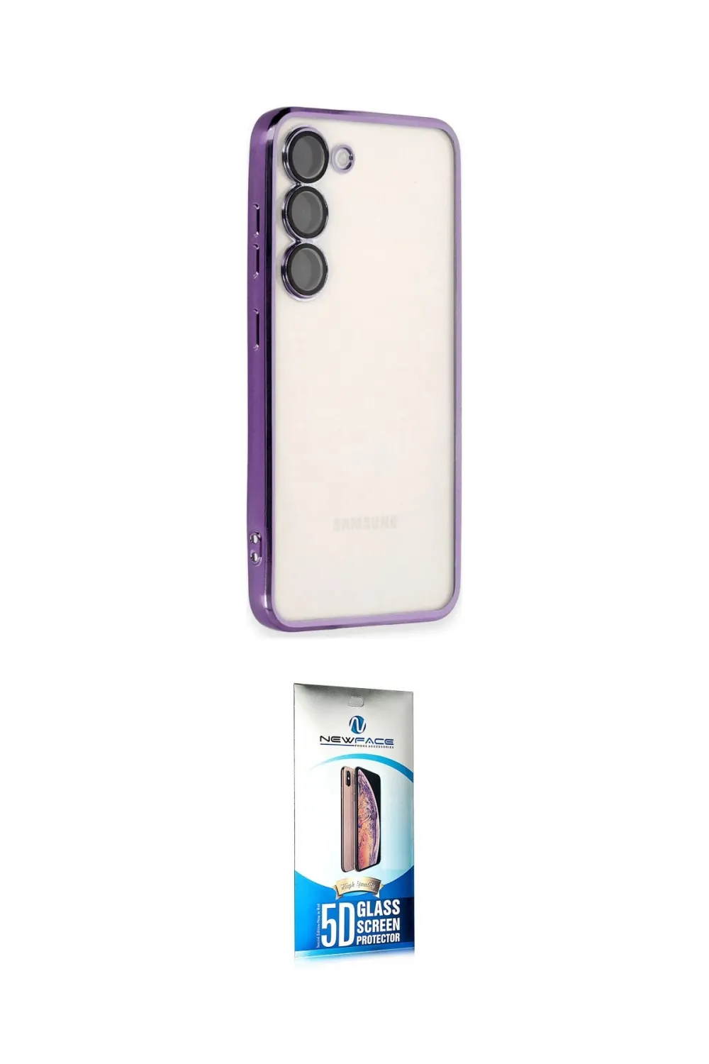ieg™ Galaxy S23 Plus Kılıf Vadi Minimal - Siyah 5D Eko Cam Ekran Koruyucu