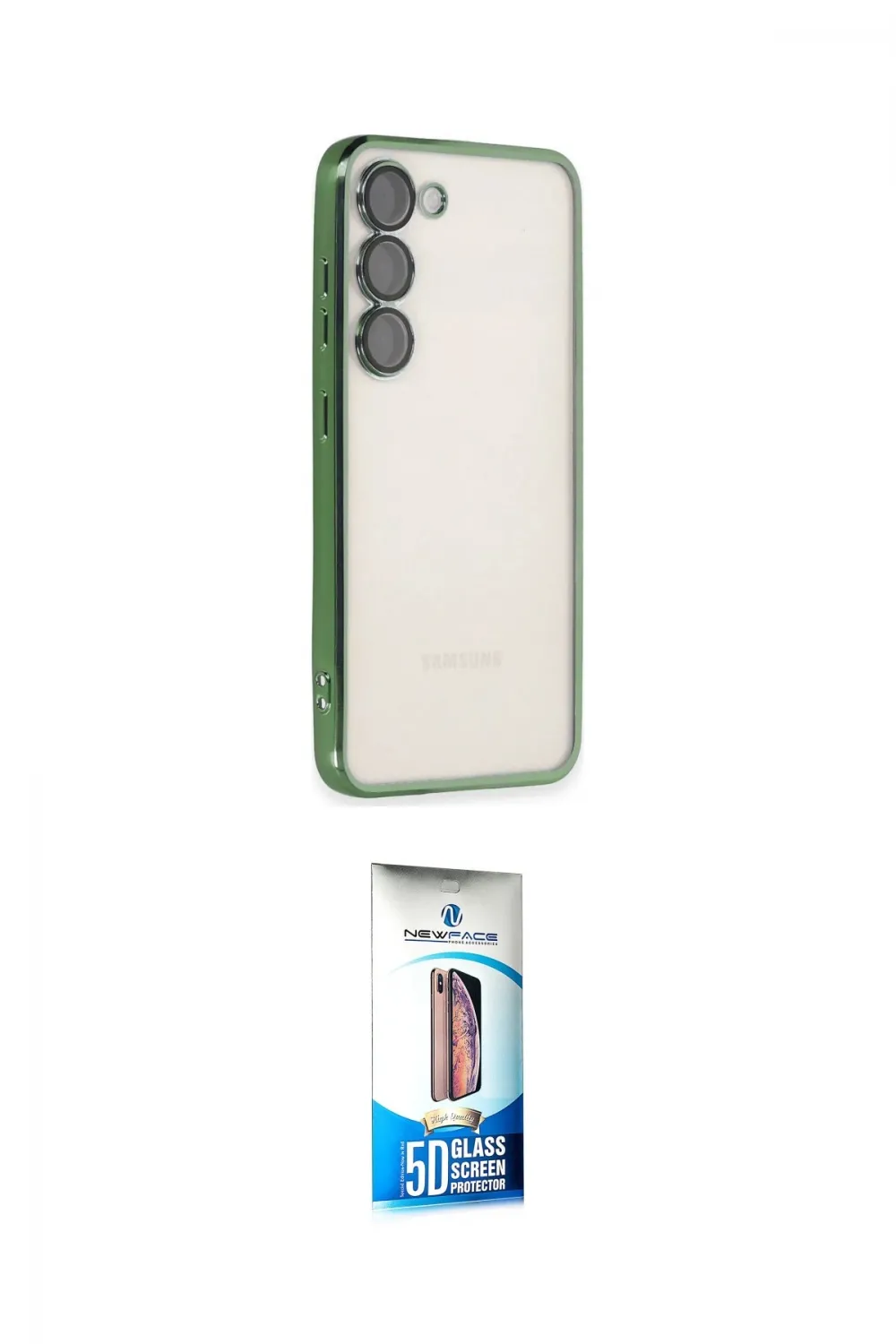 ieg™ Galaxy S23 Plus Kılıf Vadi Minimal - Siyah 5D Eko Cam Ekran Koruyucu