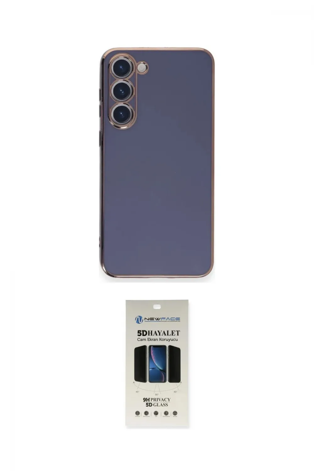 ieg™ Galaxy S23 Plus Kılıf Yankı Serisi - Siyah 5D Hayalet Cam Ekran Koruyucu