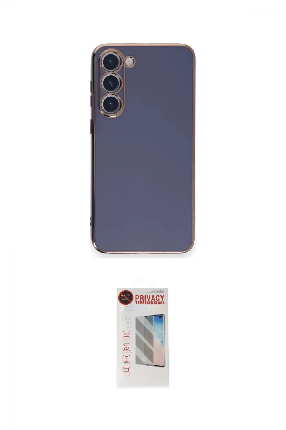 ieg™ Galaxy S23 Plus Kılıf Yankı Serisi - Siyah Hayalet Edge Cam Ekran Koruyucu