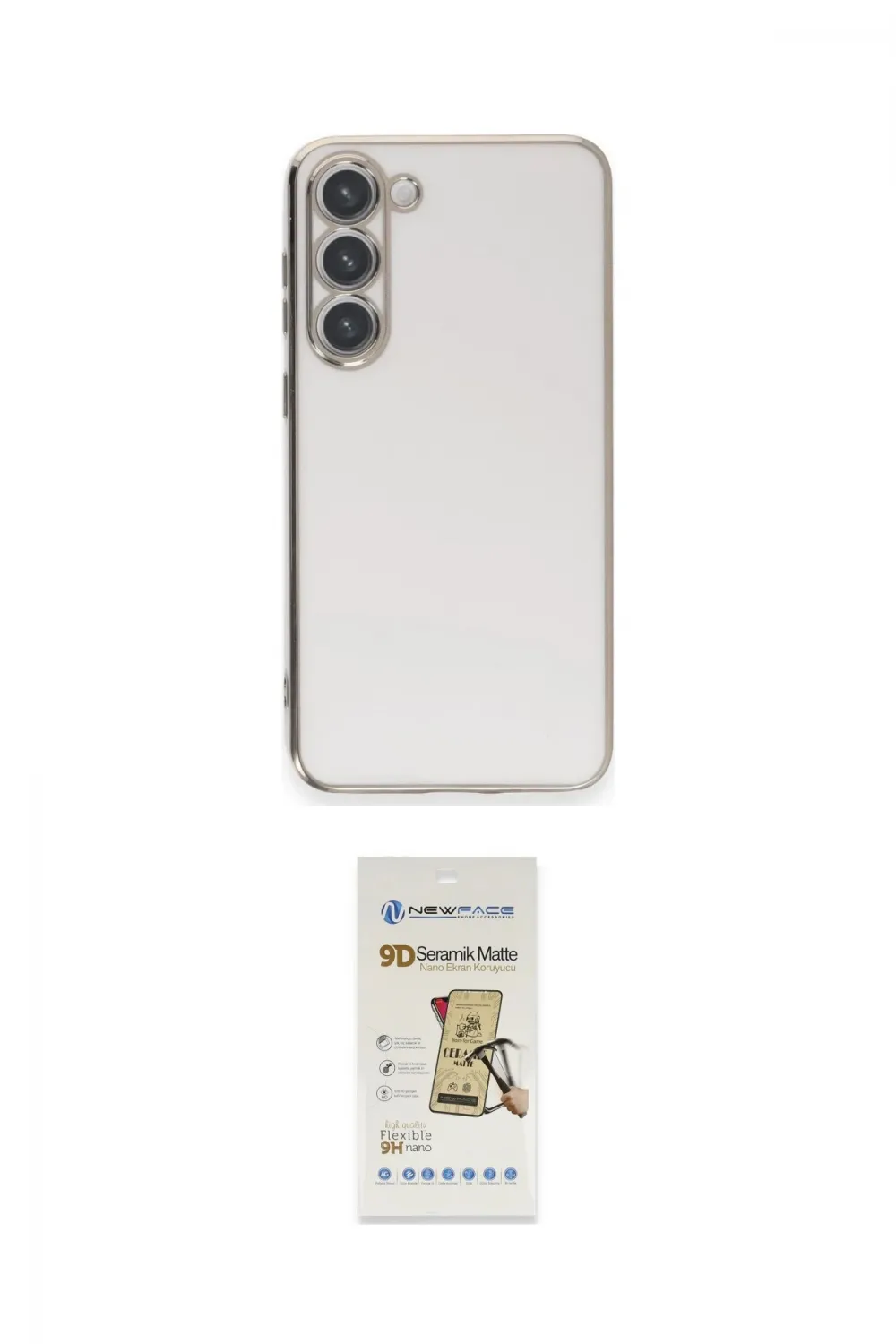 ieg™ Galaxy S23 Plus Kılıf Yankı Serisi - Siyah Mat Seramik Nano Ekran Koruyucu