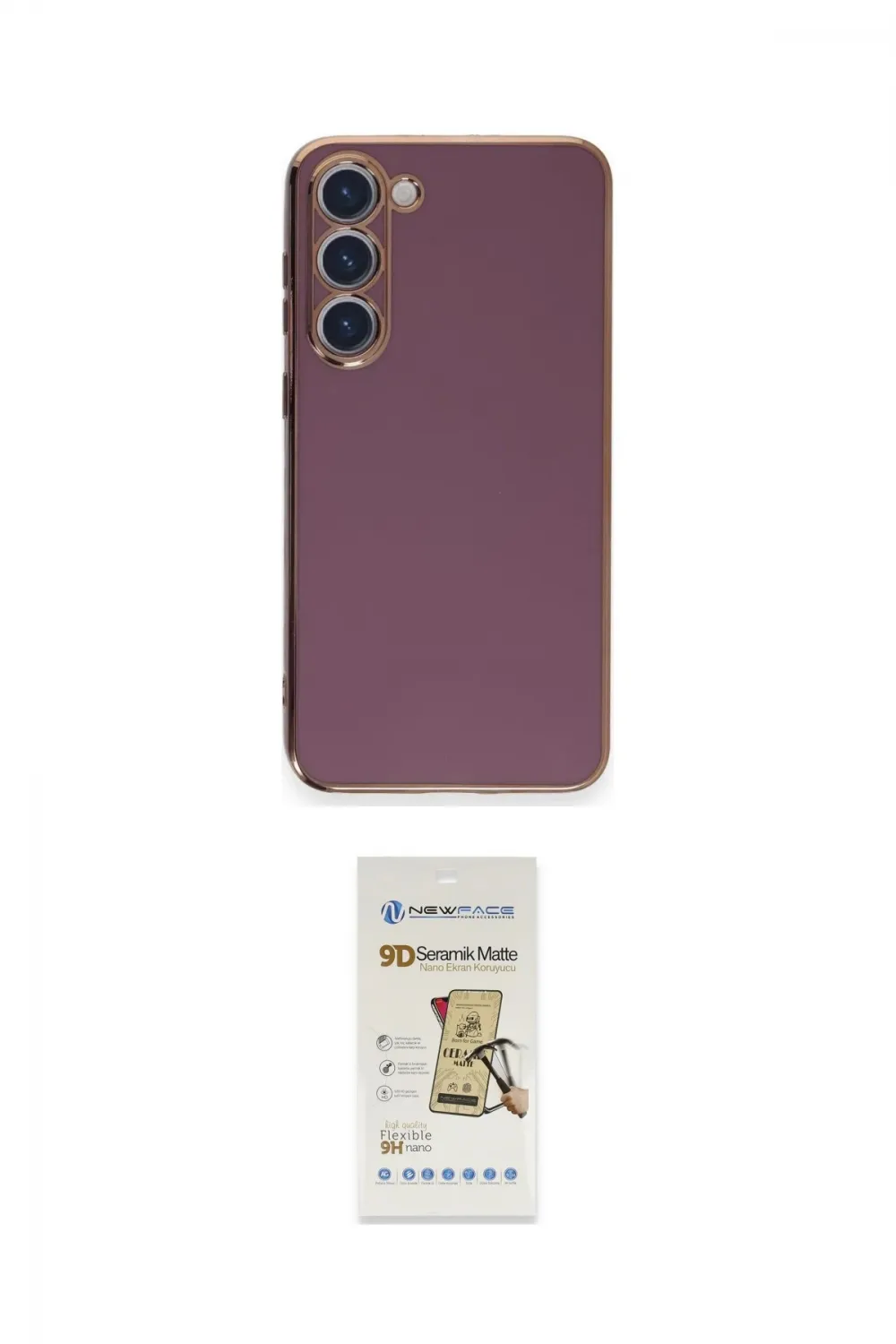 ieg™ Galaxy S23 Plus Kılıf Yankı Serisi - Siyah Mat Seramik Nano Ekran Koruyucu