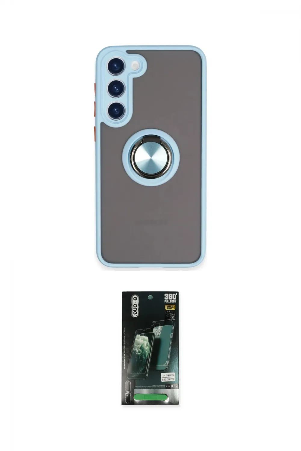 ieg™ Galaxy S23 Plus Kılıf Yörünge Çizgi - Şeffaf 360 Full Body Arka Koruyucu
