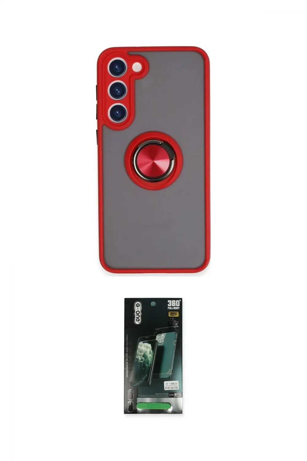 ieg™ Galaxy S23 Plus Kılıf Yörünge Çizgi - Şeffaf 360 Full Body Arka Koruyucu
