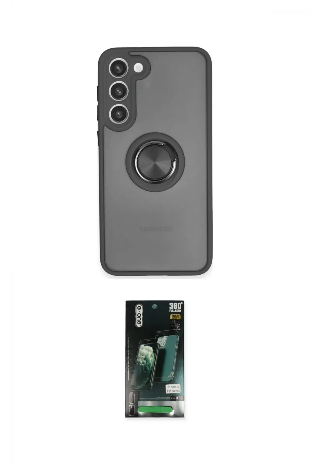 ieg™ Galaxy S23 Plus Kılıf Yörünge Çizgi - Şeffaf 360 Full Body Arka Koruyucu