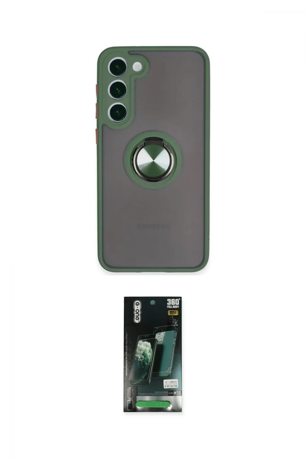 ieg™ Galaxy S23 Plus Kılıf Yörünge Çizgi - Şeffaf 360 Full Body Arka Koruyucu