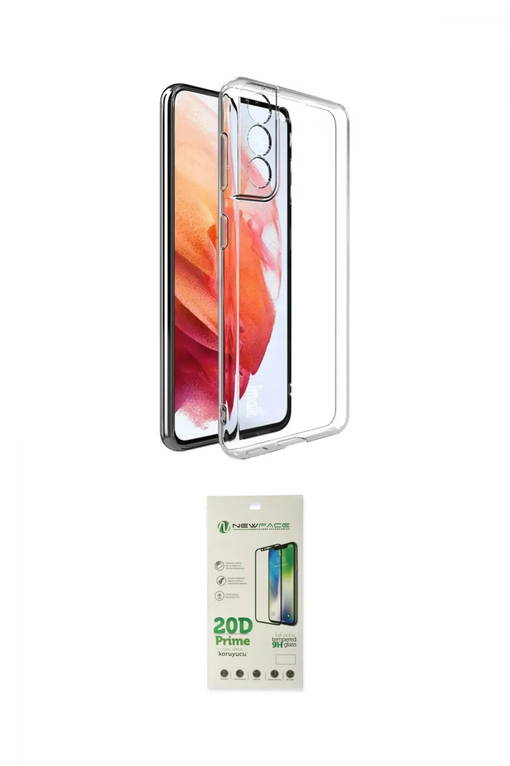 ieg™ Galaxy S23 Plus Kılıf Zirve Doku - Siyah 20D Premium Cam Ekran Koruyucu