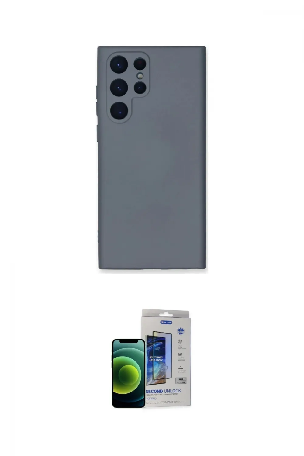 ieg™ Galaxy S23 Ultra Kılıf Ahenk Serisi - Siyah Durable Full Glue Curved Cam