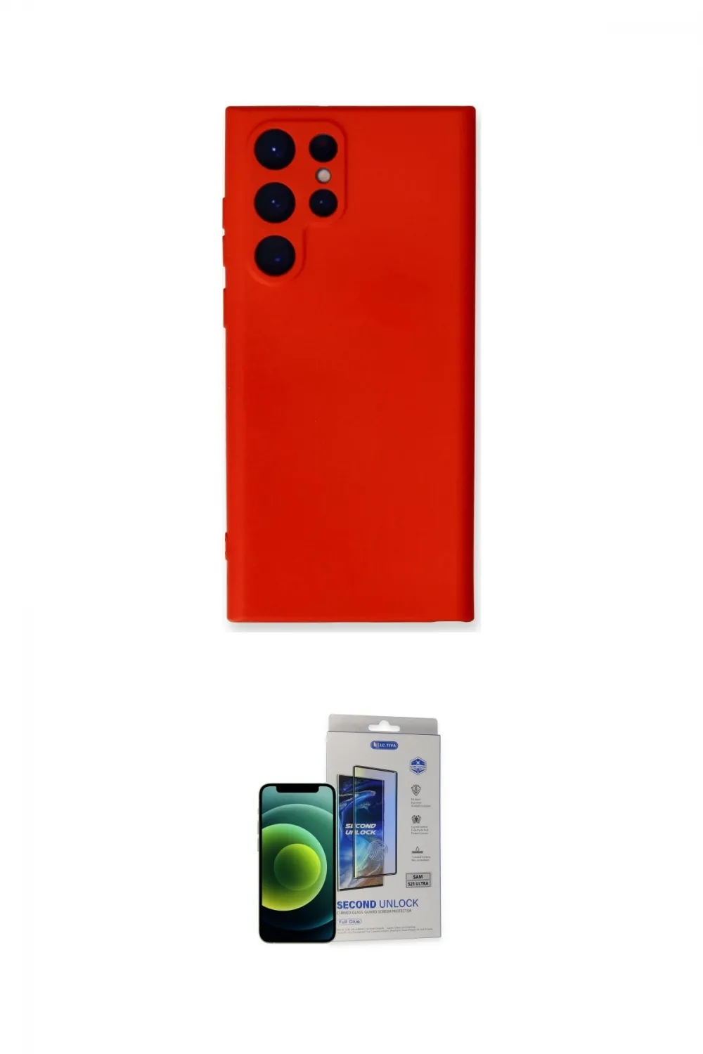 ieg™ Galaxy S23 Ultra Kılıf Ahenk Serisi - Siyah Durable Full Glue Curved Cam