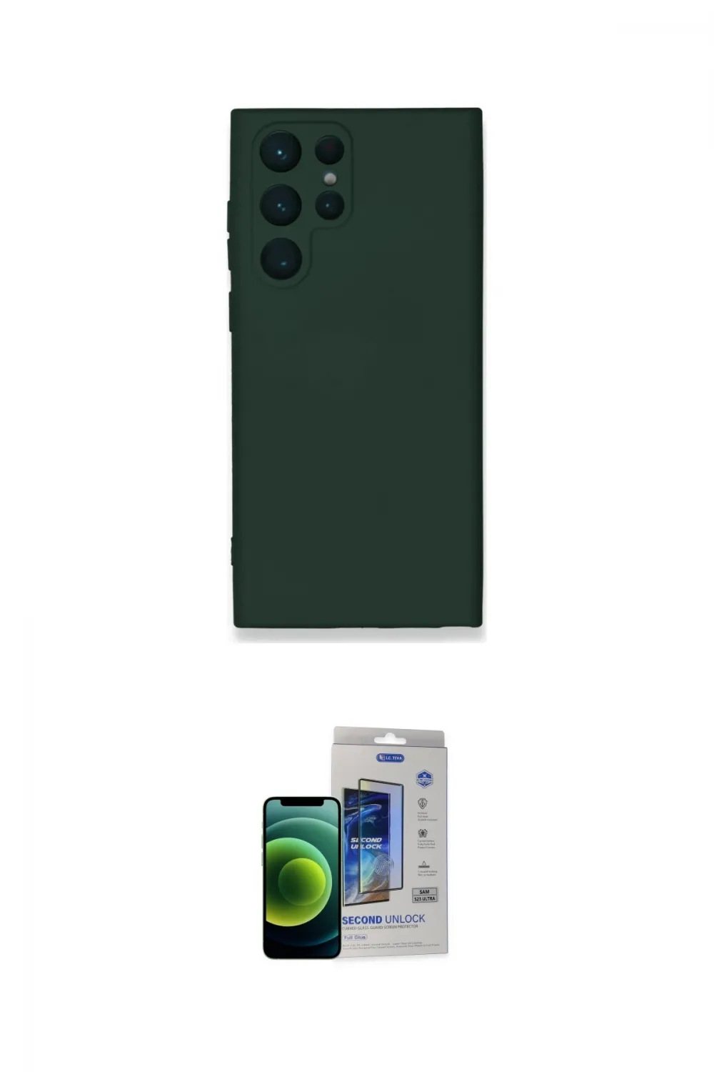 ieg™ Galaxy S23 Ultra Kılıf Ahenk Serisi - Siyah Durable Full Glue Curved Cam