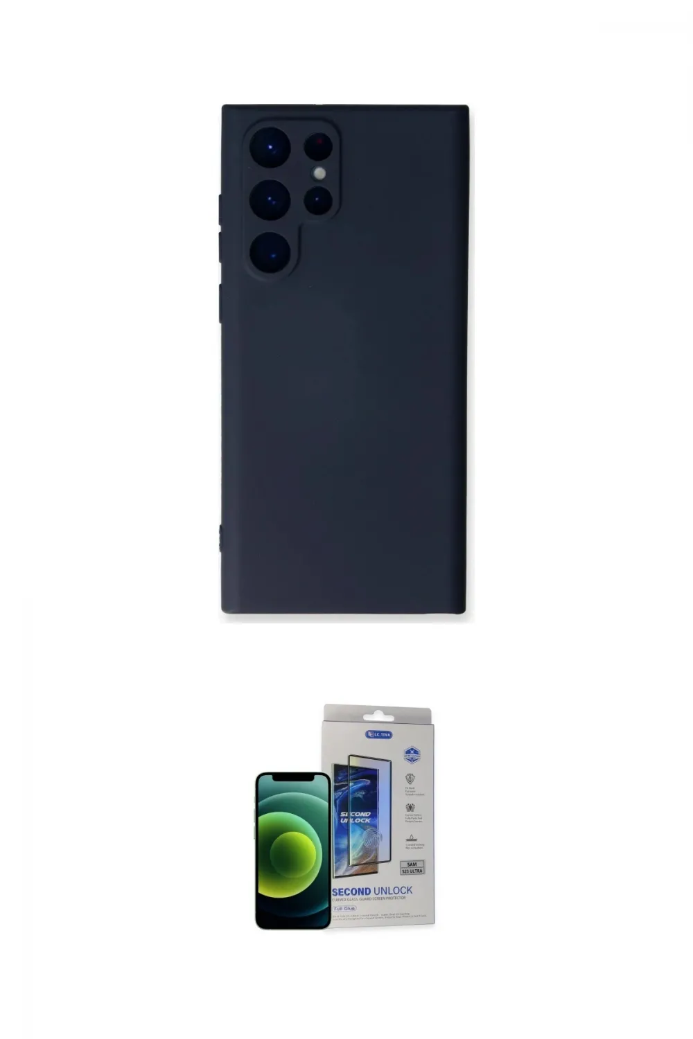 ieg™ Galaxy S23 Ultra Kılıf Ahenk Serisi - Siyah Durable Full Glue Curved Cam