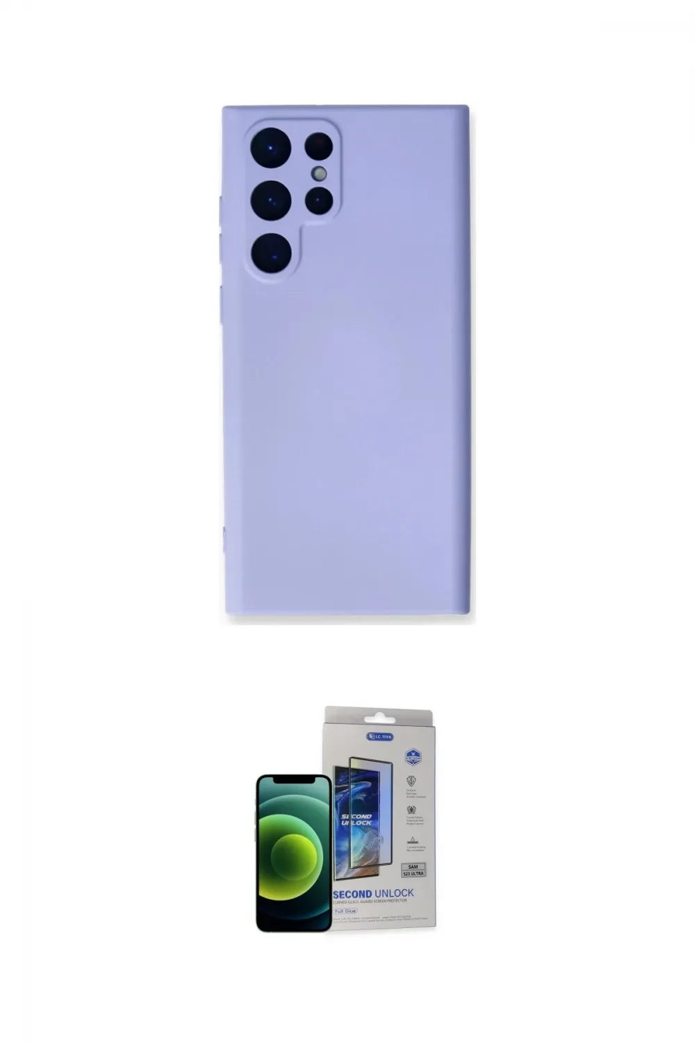 ieg™ Galaxy S23 Ultra Kılıf Ahenk Serisi - Siyah Durable Full Glue Curved Cam