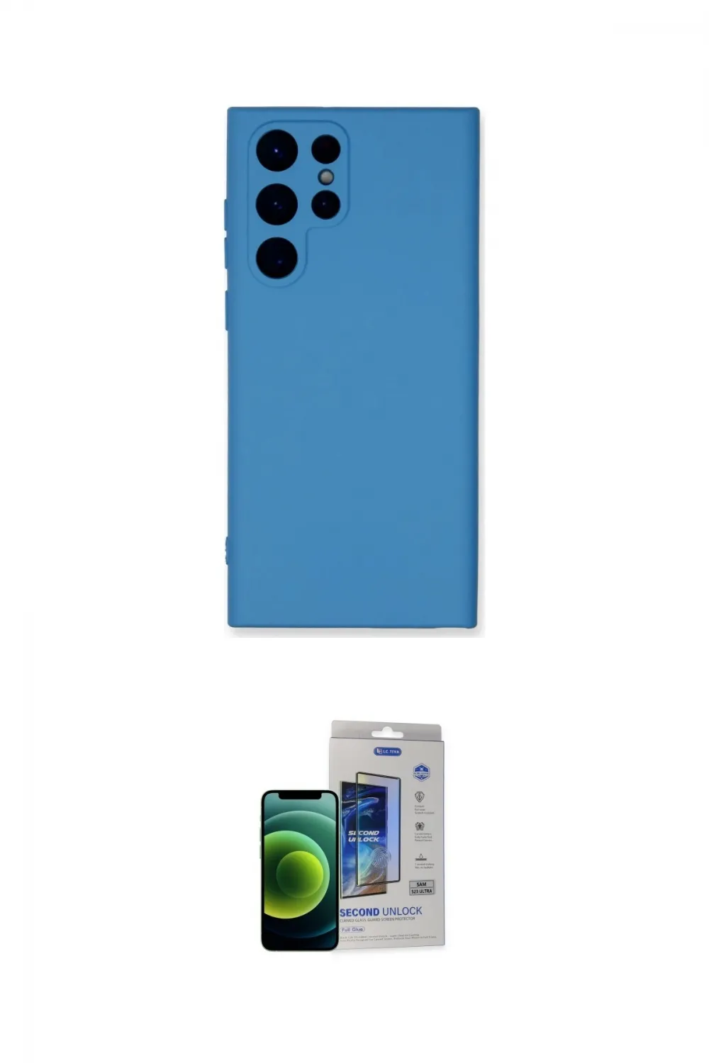 ieg™ Galaxy S23 Ultra Kılıf Ahenk Serisi - Siyah Durable Full Glue Curved Cam