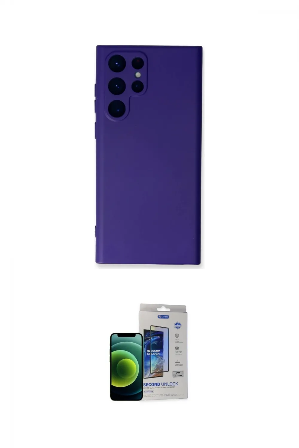 ieg™ Galaxy S23 Ultra Kılıf Ahenk Serisi - Siyah Durable Full Glue Curved Cam