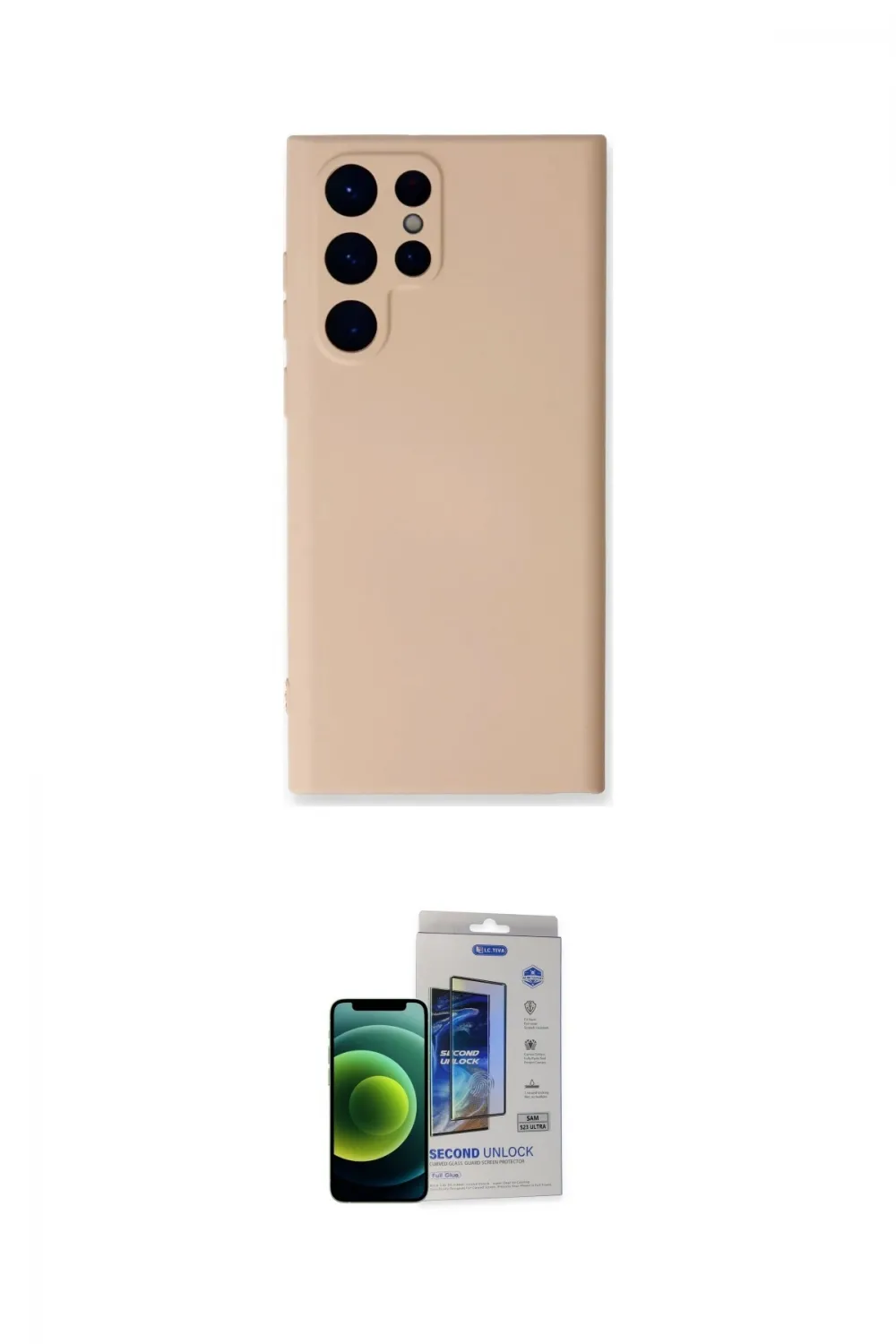 ieg™ Galaxy S23 Ultra Kılıf Ahenk Serisi - Siyah Durable Full Glue Curved Cam