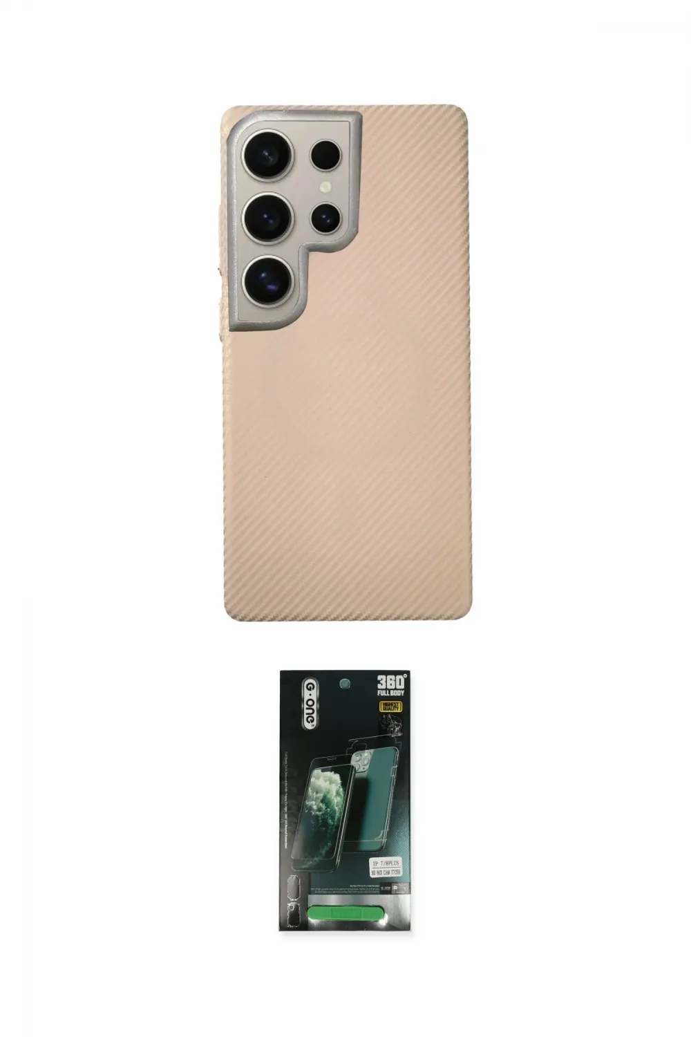 ieg™ Galaxy S23 Ultra Kılıf Eksen Prime - Siyah 360 Mat Full Body Arka Koruyucu