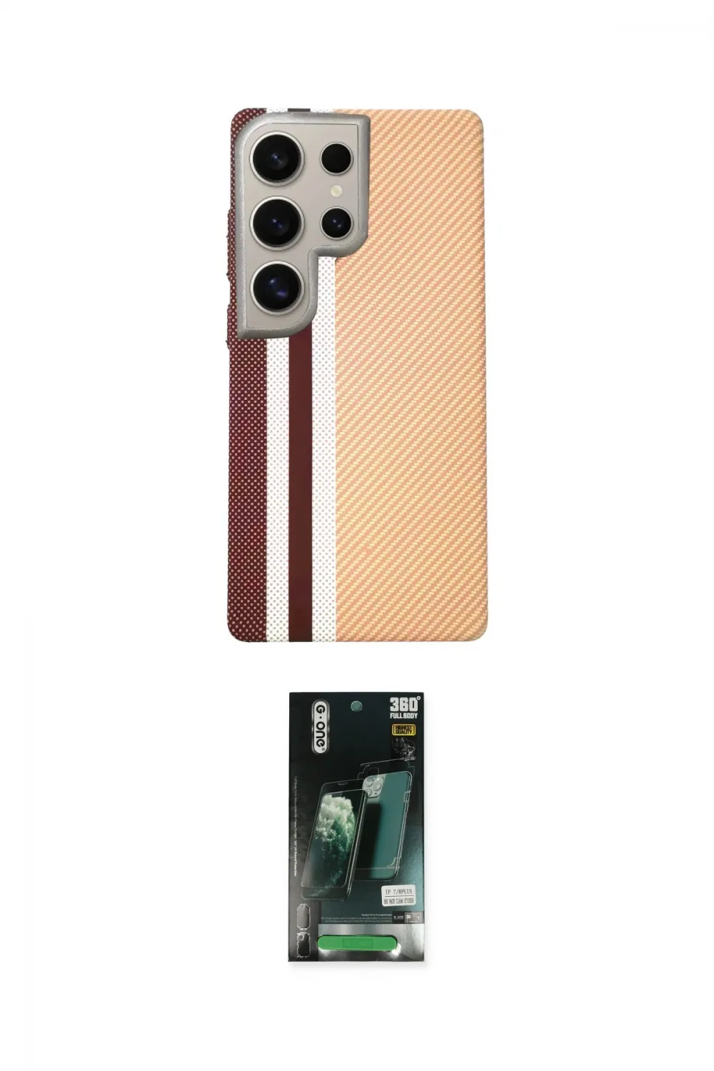 ieg™ Galaxy S23 Ultra Kılıf Eksen Prime - Siyah 360 Mat Full Body Arka Koruyucu