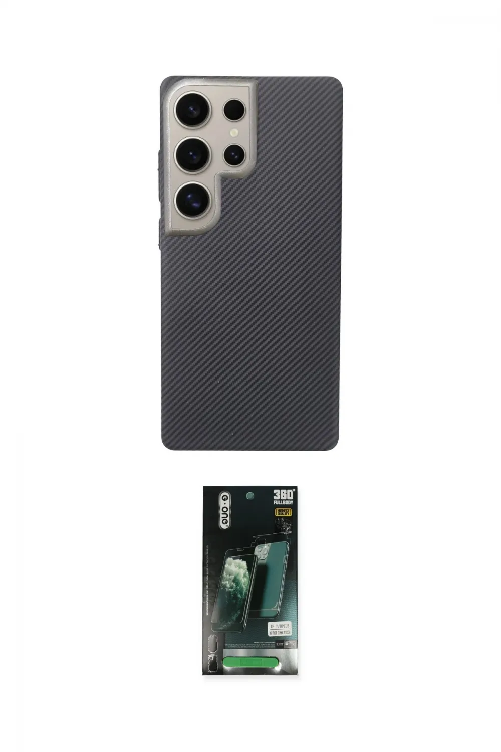 ieg™ Galaxy S23 Ultra Kılıf Eksen Prime - Siyah 360 Mat Full Body Arka Koruyucu